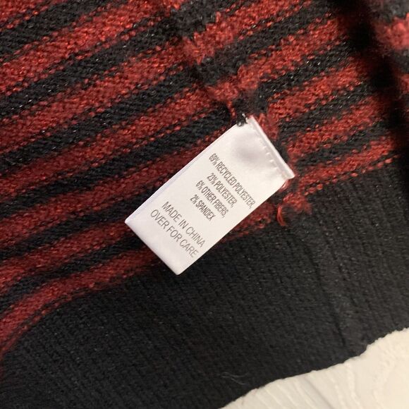 Fortune & Ivy Red Black Cardigan Sweater Large NWOT - Picture 5 of 6